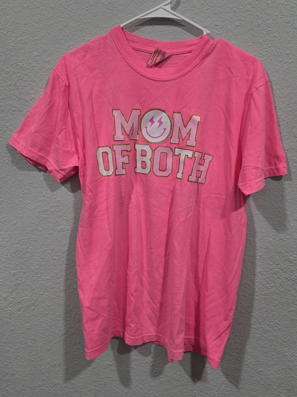 Comfort Colors Pink "MOM OF BOTH" Graphic Tee